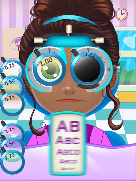 Examen de la vision dans Kiddo Fun Doctor Games