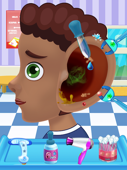 Traitement de l’oreille dans Kiddo Fun Doctor Games